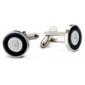 Round Silvertone Finish Cufflinks